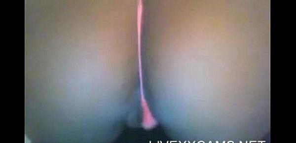  Big black tits being swung, some ass and pussy on webcam